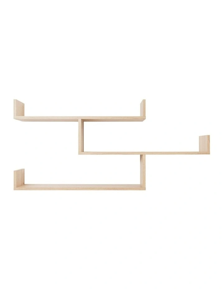 Zurich Multi Level Decorative Display Shelf Kit Oak image 1