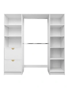 Basel Walk In Wardrobe Kit in White