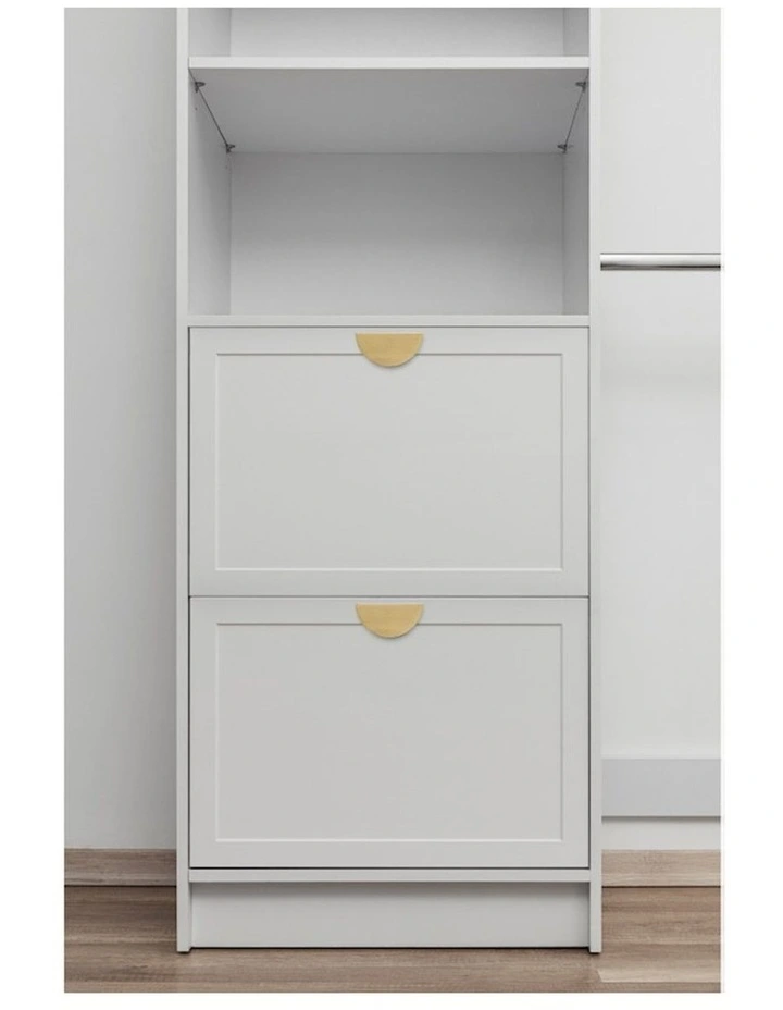 Basel Walk In Wardrobe Kit in White image 3