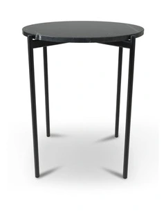 Solis Decorative Furniture Side Table Black/White Marble 60x50x50cm