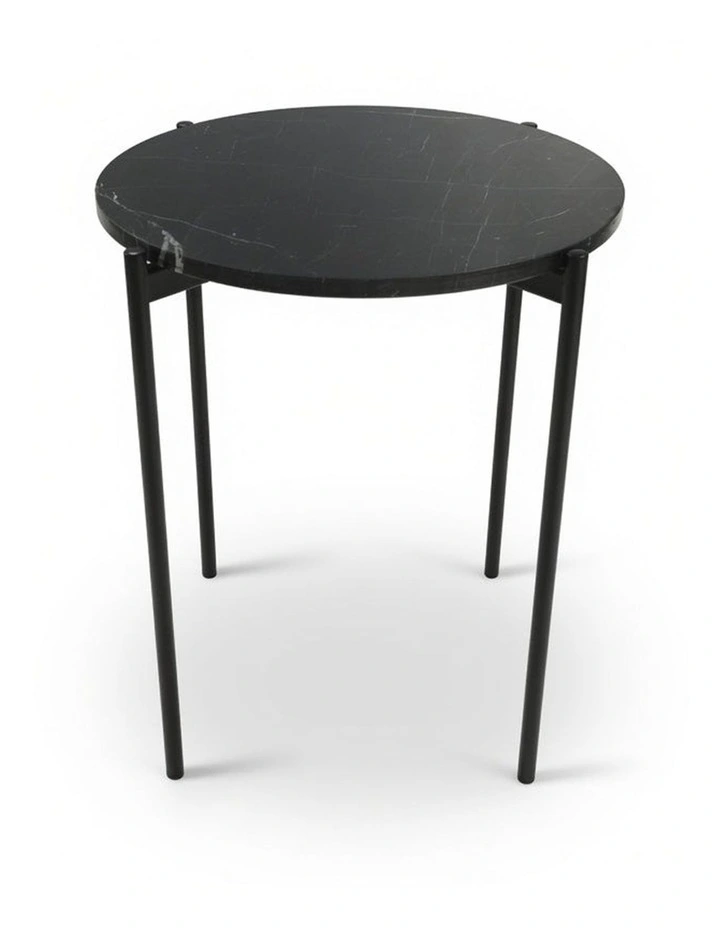 Solis Decorative Furniture Side Table Black/White Marble 60x50x50cm image 7