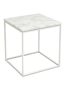 Silva Decorative Furniture Side Table Black/White Marble 60x50x50cm