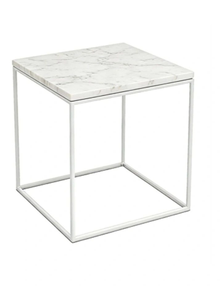 Silva Decorative Furniture Side Table Black/White Marble 60x50x50cm image 1