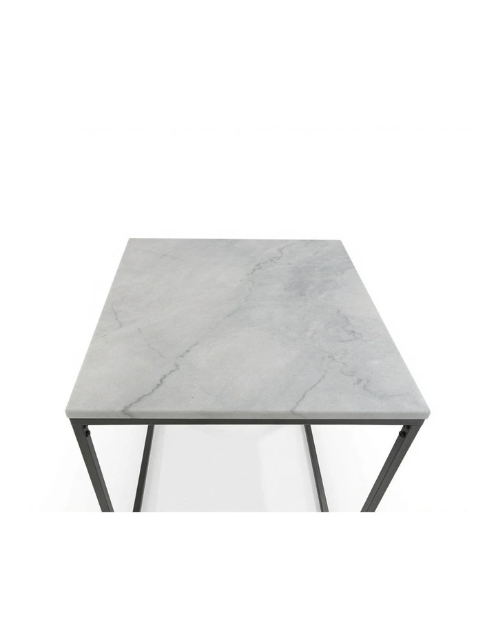 Silva Decorative Furniture Side Table Black/White Marble 60x50x50cm image 7