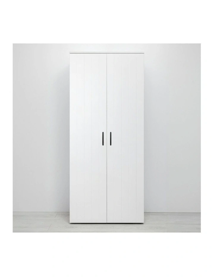 Stockholm Vj Panel Storage Cupboard Scandi in White image 2