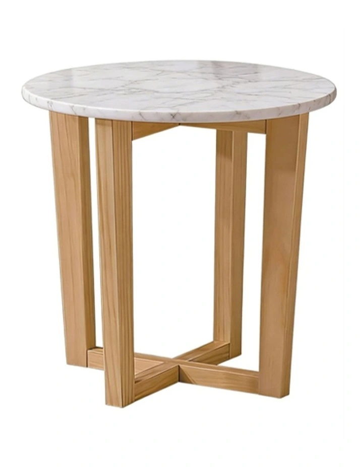 Lyra Decorative Furniture Side Table White Marble 60x50x50cm image 1