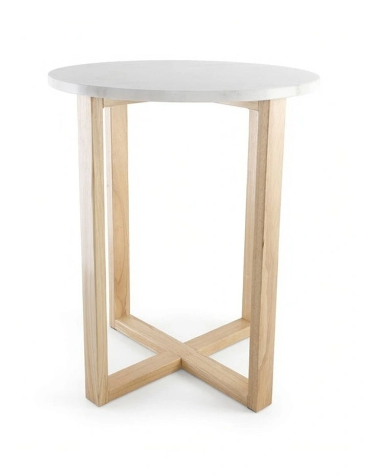 Lyra Decorative Furniture Side Table White Marble 60x50x50cm image 5