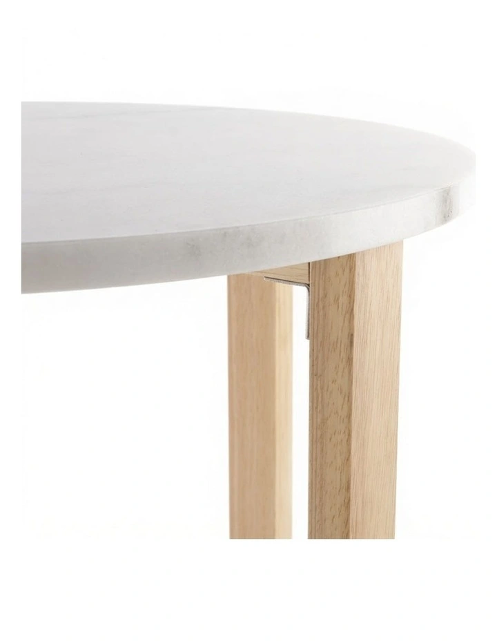 Lyra Decorative Furniture Side Table White Marble 60x50x50cm image 7