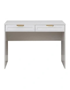 Odessa White Hamptons Front Desk Brass Pull Handle