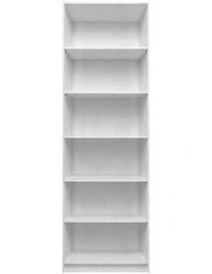 Malmo Six Shelf Furniture Walk in Wardrobe 200x60x45cm in White