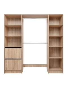 Basel Walk In Wardrobe Kit in Natural Oak