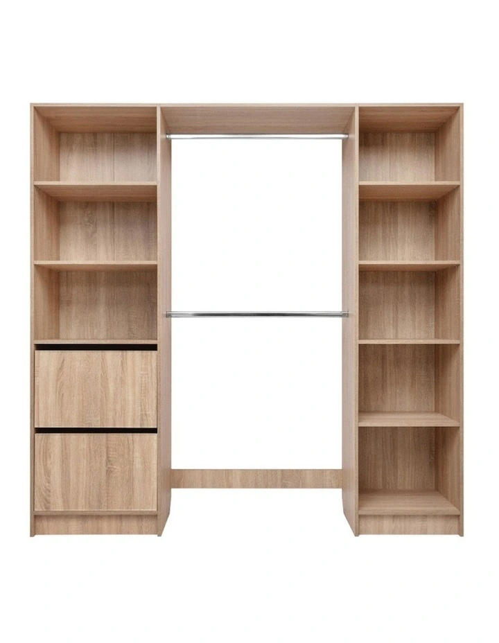 Basel Walk In Wardrobe Kit in Natural Oak image 1