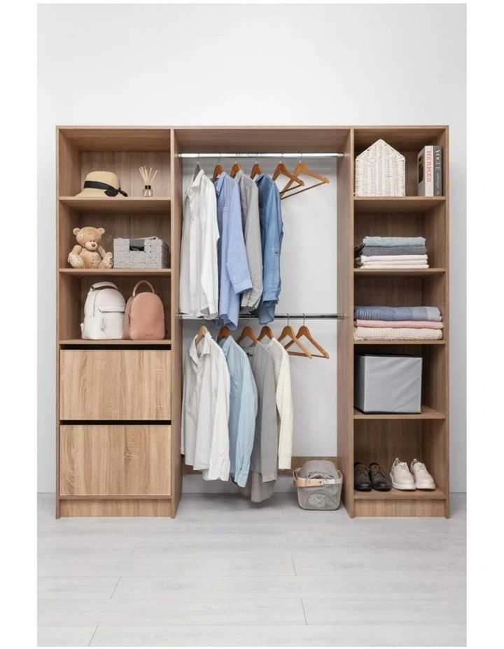 Basel Walk In Wardrobe Kit in Natural Oak image 2