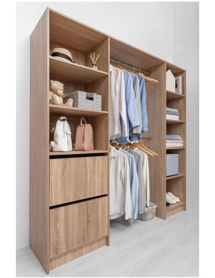 Basel Walk In Wardrobe Kit in Natural Oak image 3