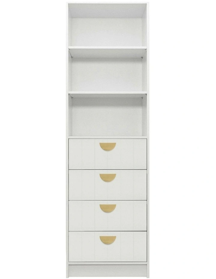 Malmo Vj Panel Walk In Wardrobe in White image 1