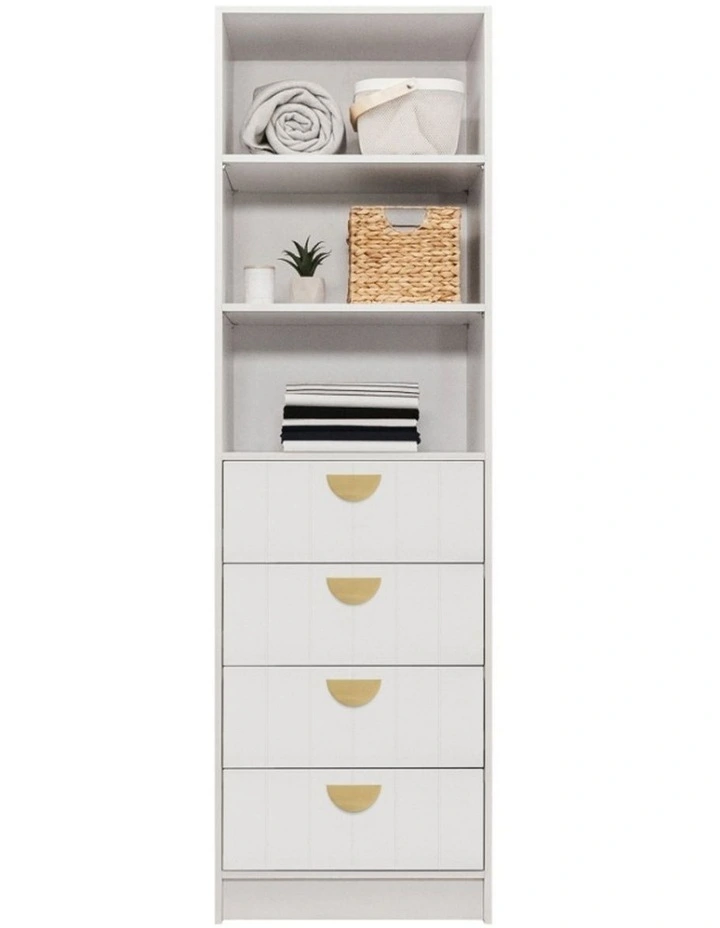 Malmo Vj Panel Walk In Wardrobe in White image 2