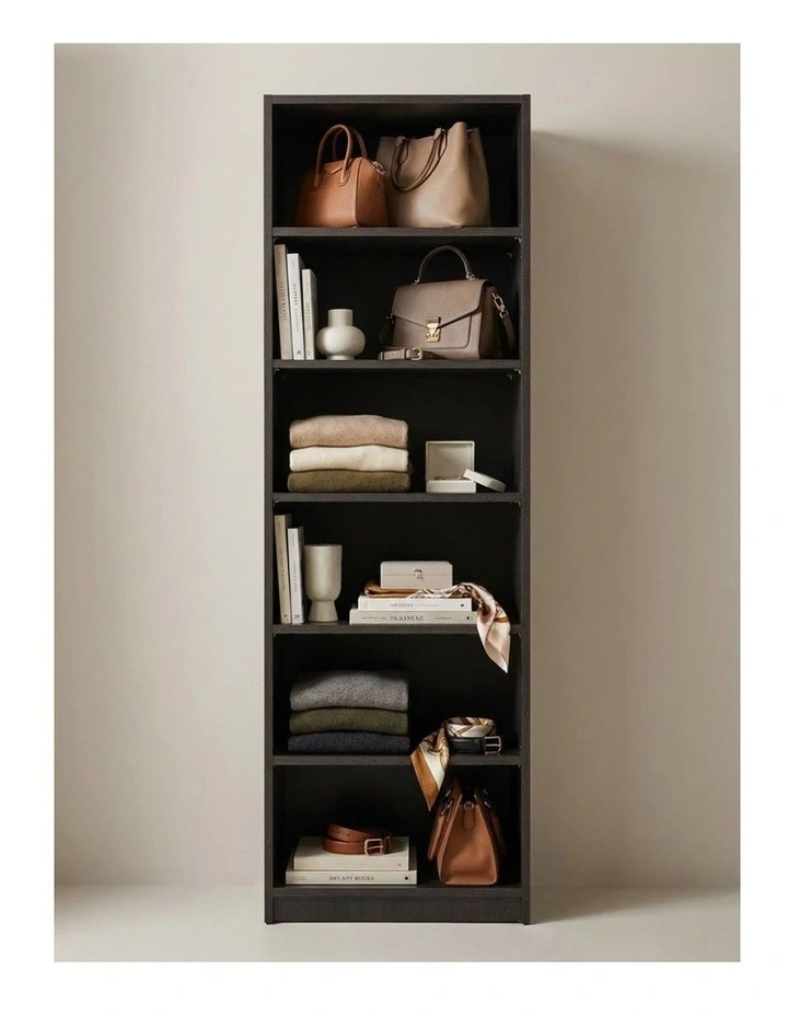 Malmo Six Shelf Furniture Walk in Wardrobe 200x60x45cm in Nordic Ash image 2