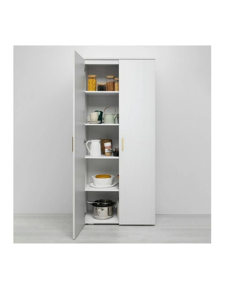 Stockholm Vj Panel Storage Cupboard in White image 3