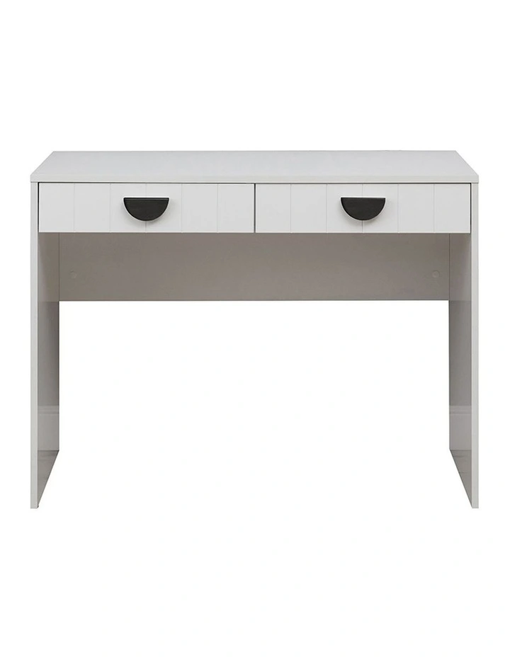 Odessa White Vj Panel Front Desk Black Half Moon Handle image 1