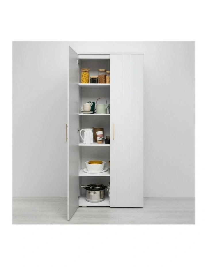 Stockholm Vj Panel Storage Cupboard in White image 3