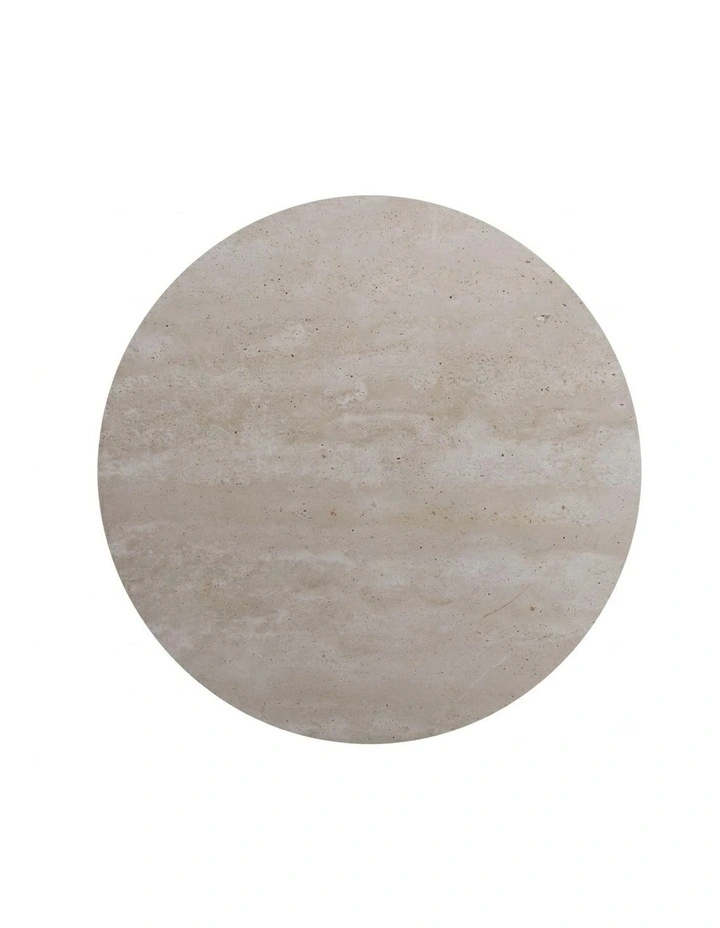 Nero Decorative Furniture Walnut Side Table Travertine 60x50x50cm image 6