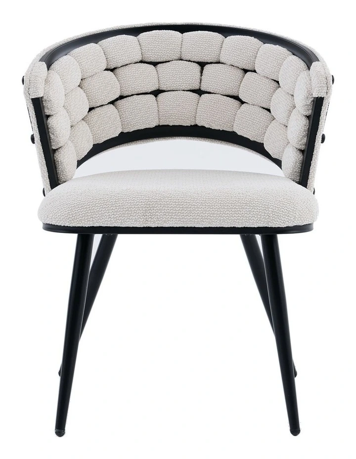 Velvet Dining Chairs Set of 2 in Beige image 4