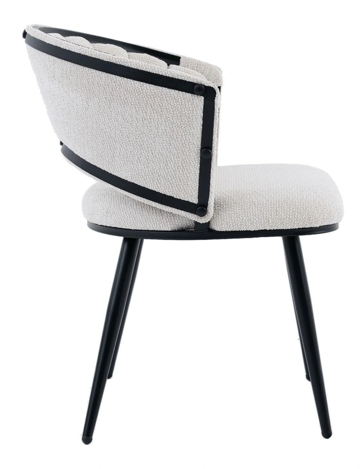 Velvet Dining Chairs Set of 2 in Beige image 5