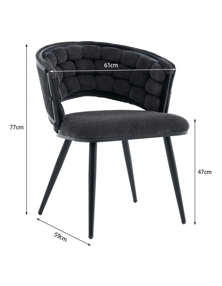 Velvet Dining Chairs Set Of 2 in Blue image 6