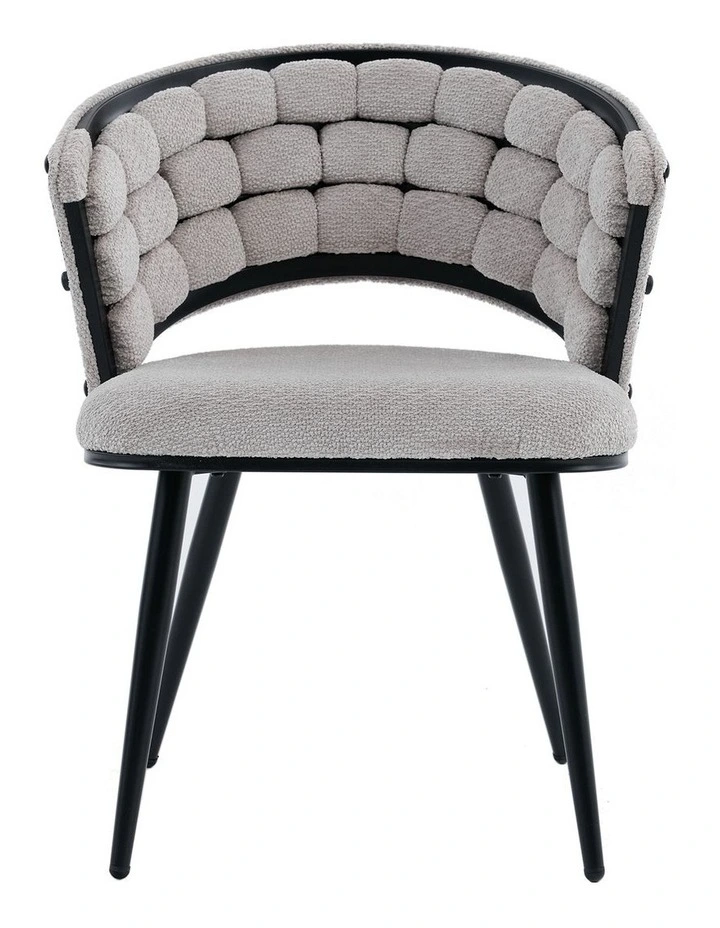 Velvet Dining Chairs Set Of 2 in Grey image 4