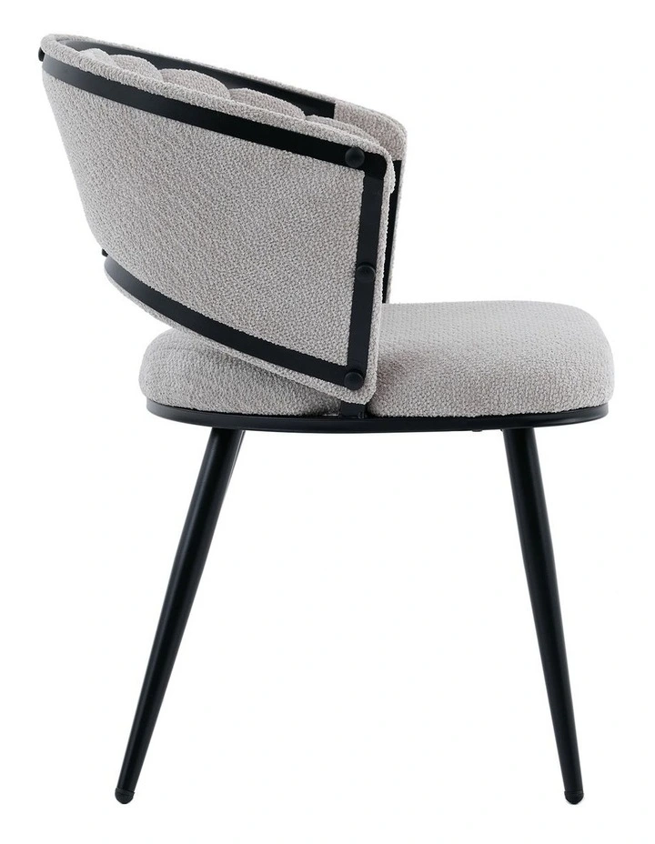 Velvet Dining Chairs Set Of 2 in Grey image 5