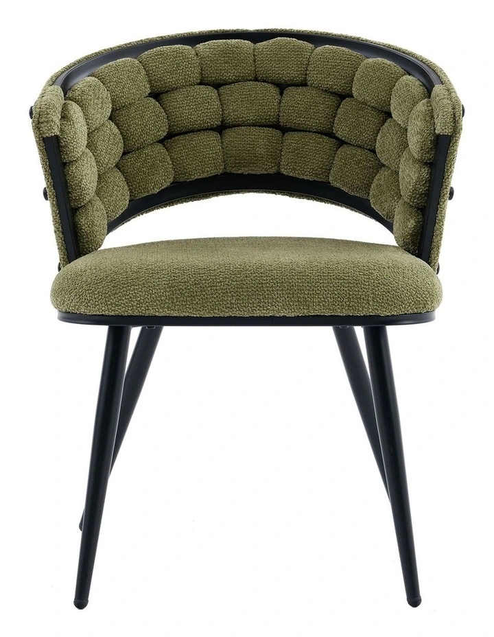 Velvet Dining Chairs Set Of 2 iin Green image 4