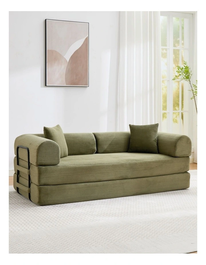 4-in-1 Folding Convertible Foladable Sofa Bed in Green image 2