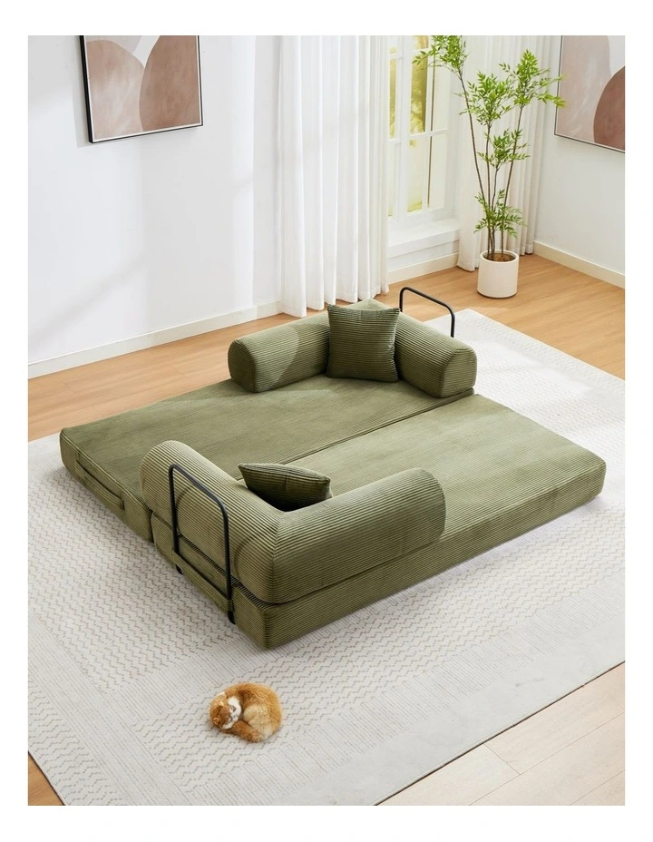 4-in-1 Folding Convertible Foladable Sofa Bed in Green image 4