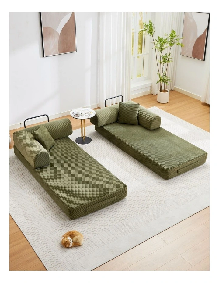 4-in-1 Folding Convertible Foladable Sofa Bed in Green image 5