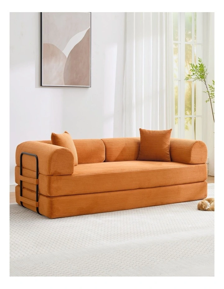 4-in-1 Folding Convertible Foladable Sofa Bed in Red image 2