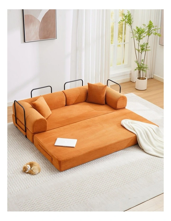4-in-1 Folding Convertible Foladable Sofa Bed in Red image 3