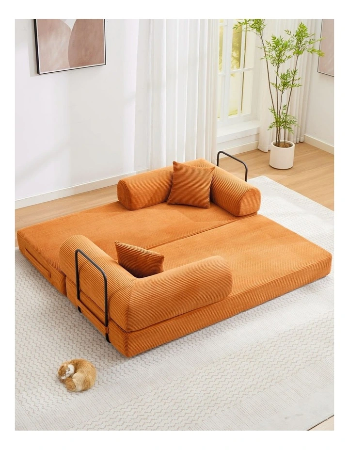 4-in-1 Folding Convertible Foladable Sofa Bed in Red image 4