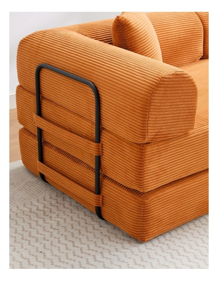 4-in-1 Folding Convertible Foladable Sofa Bed in Red image 5