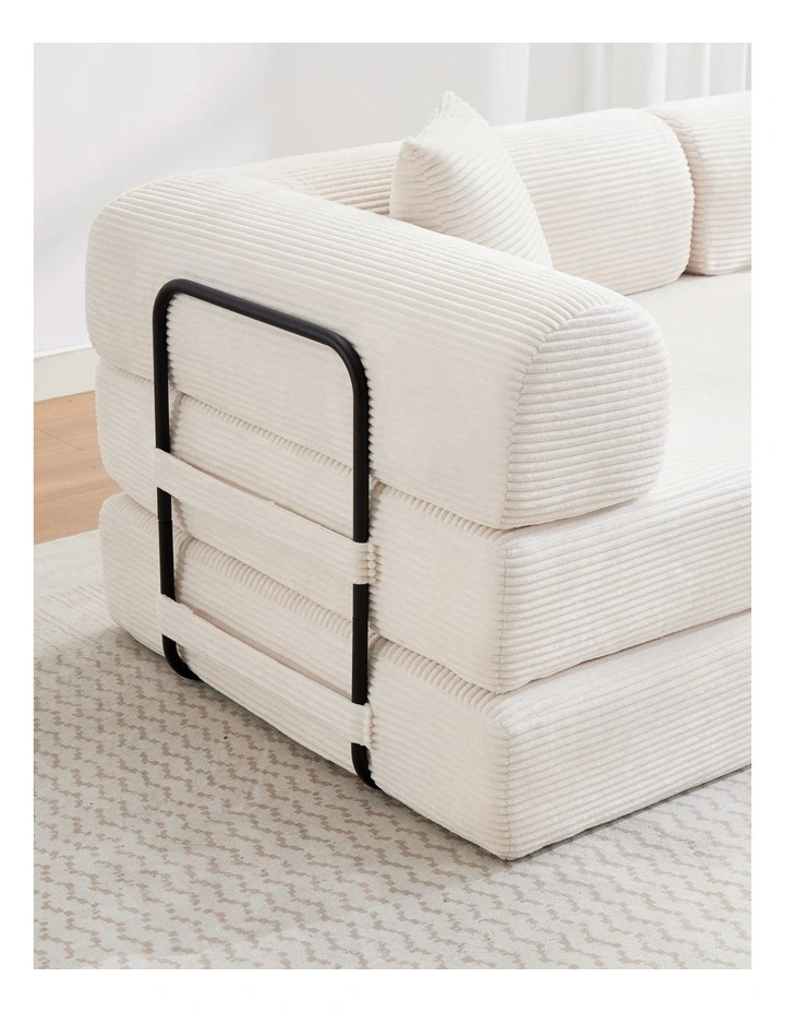 4-in-1 Folding Convertible Foladable Sofa Bed in Beige image 6