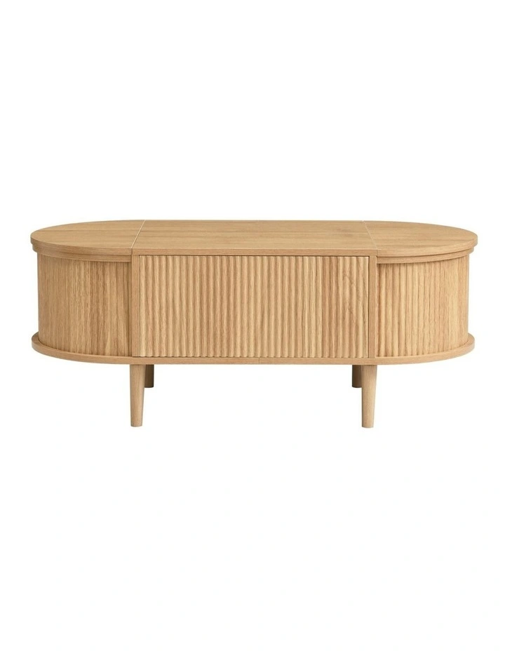 Lift Up Coffee Table With Hidden Storage in Brown image 3