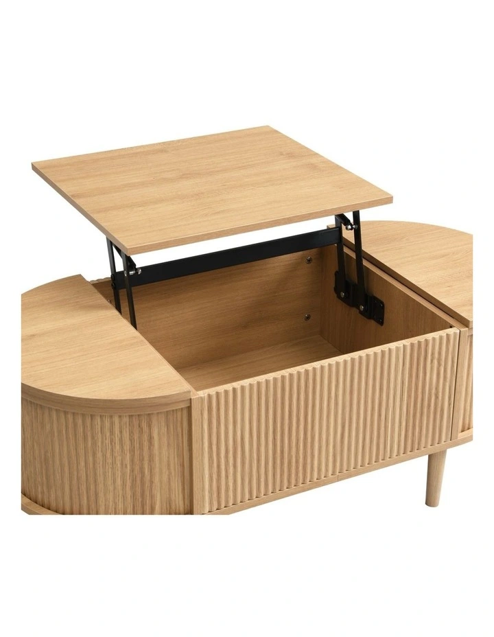 Lift Up Coffee Table With Hidden Storage in Brown image 6
