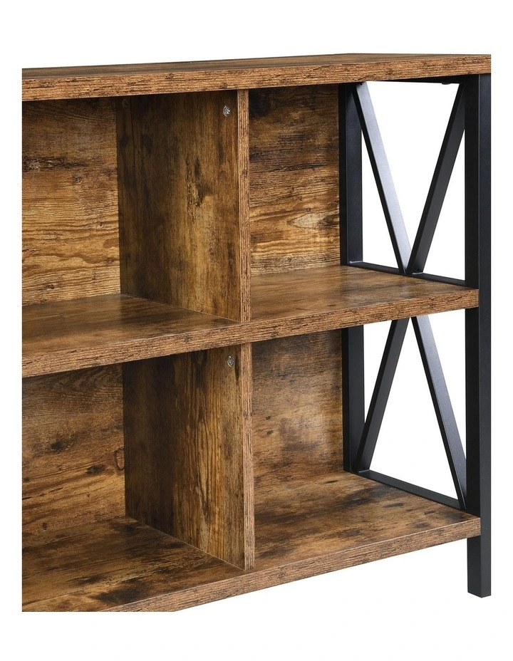 Wood 8 Cube Storage Organizer Bookshelf in Brown image 5