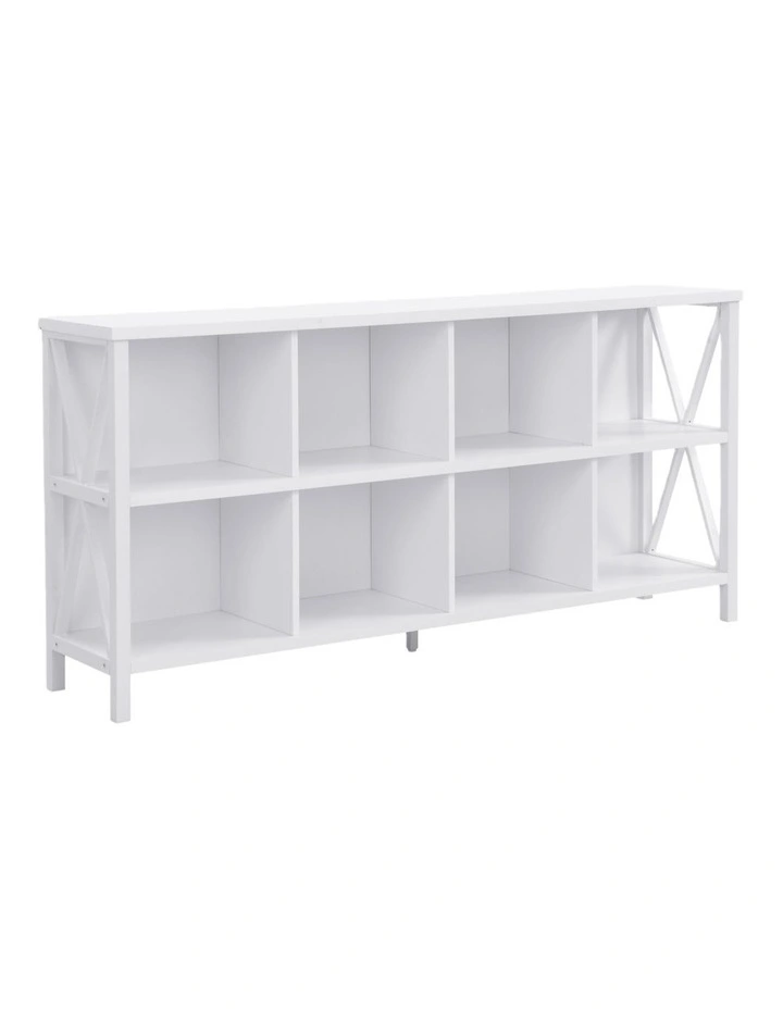 Homfurn 8 Cube Storage Organizer Bookshelf in White image 1