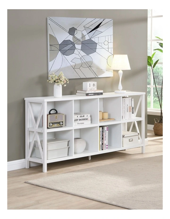 Homfurn 8 Cube Storage Organizer Bookshelf in White image 3
