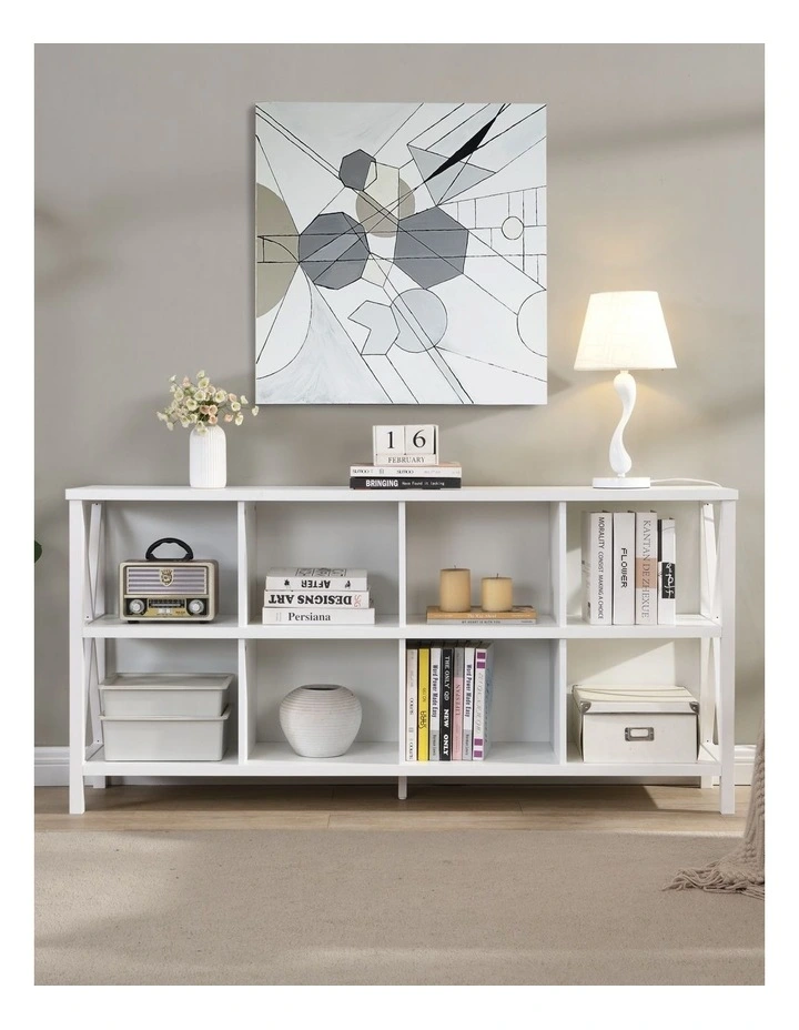 Homfurn 8 Cube Storage Organizer Bookshelf in White image 4