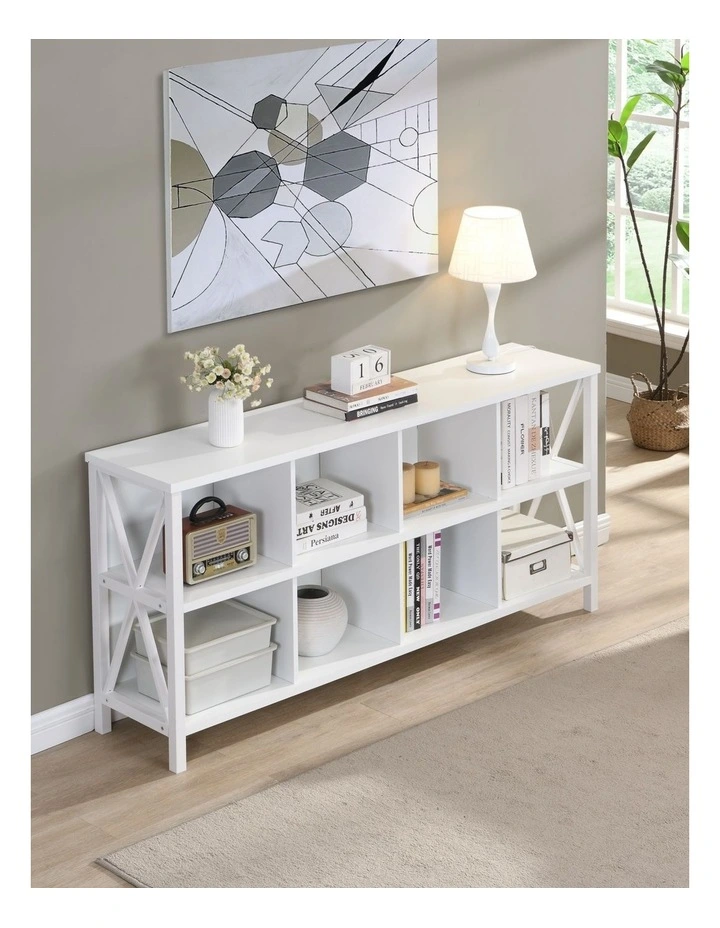 Homfurn 8 Cube Storage Organizer Bookshelf in White image 5