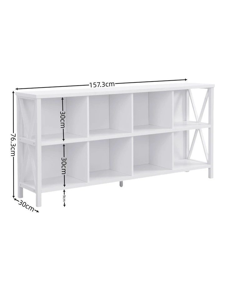 Homfurn 8 Cube Storage Organizer Bookshelf in White image 6