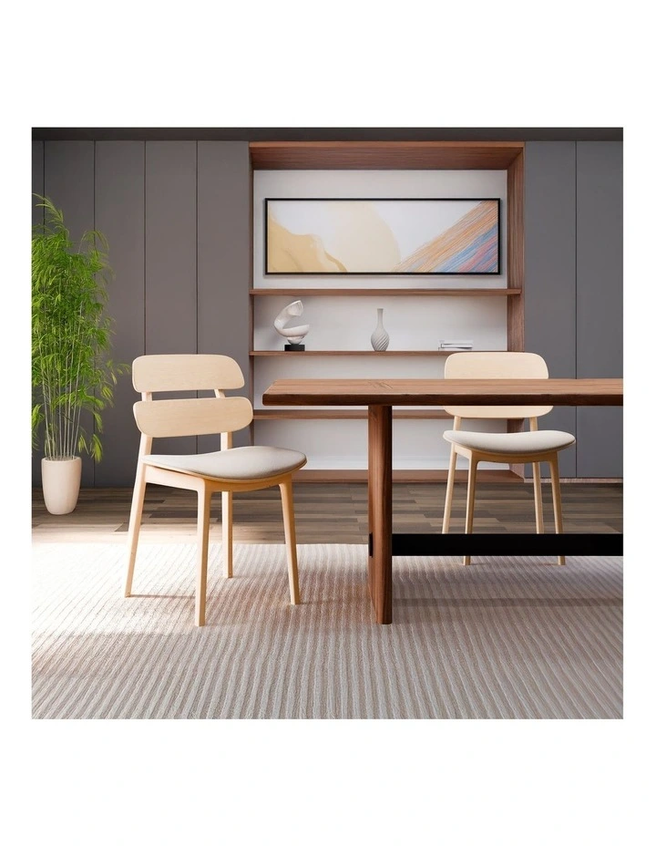 Daphne Dining Chairs PP Upholstered Seat Beige (set of 2) image 2