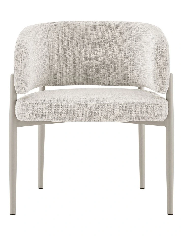 Darla Dining Chairs Pair (Set of Two) Cream and Grey image 3
