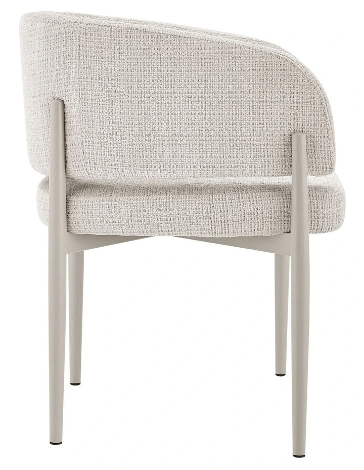 Darla Dining Chairs Pair (Set of Two) Cream and Grey image 4